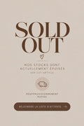 Sold out — stocks épuisés, réapprovisionnement rapide